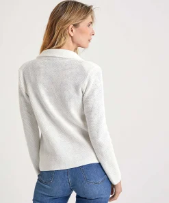 * Blazer Chaleco De Punto En Relieve