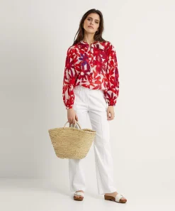 0039 Italia Blusa Voile Algodon Flores Anni