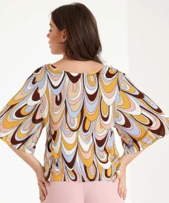 Ana Alcazar Slinky Top Estampado Retro