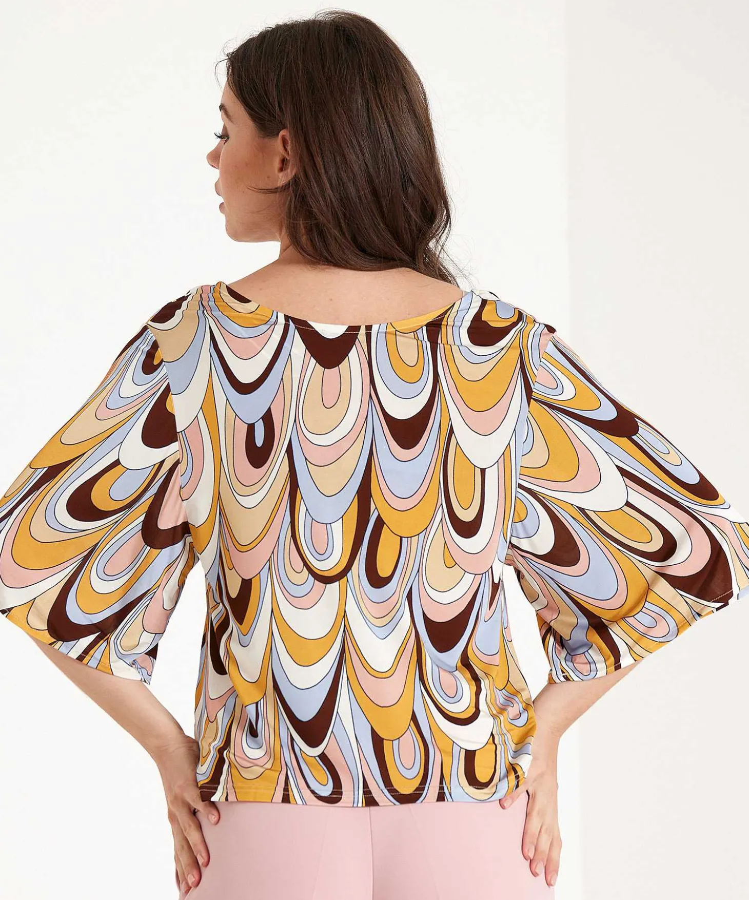 Ana Alcazar Slinky Top Estampado Retro