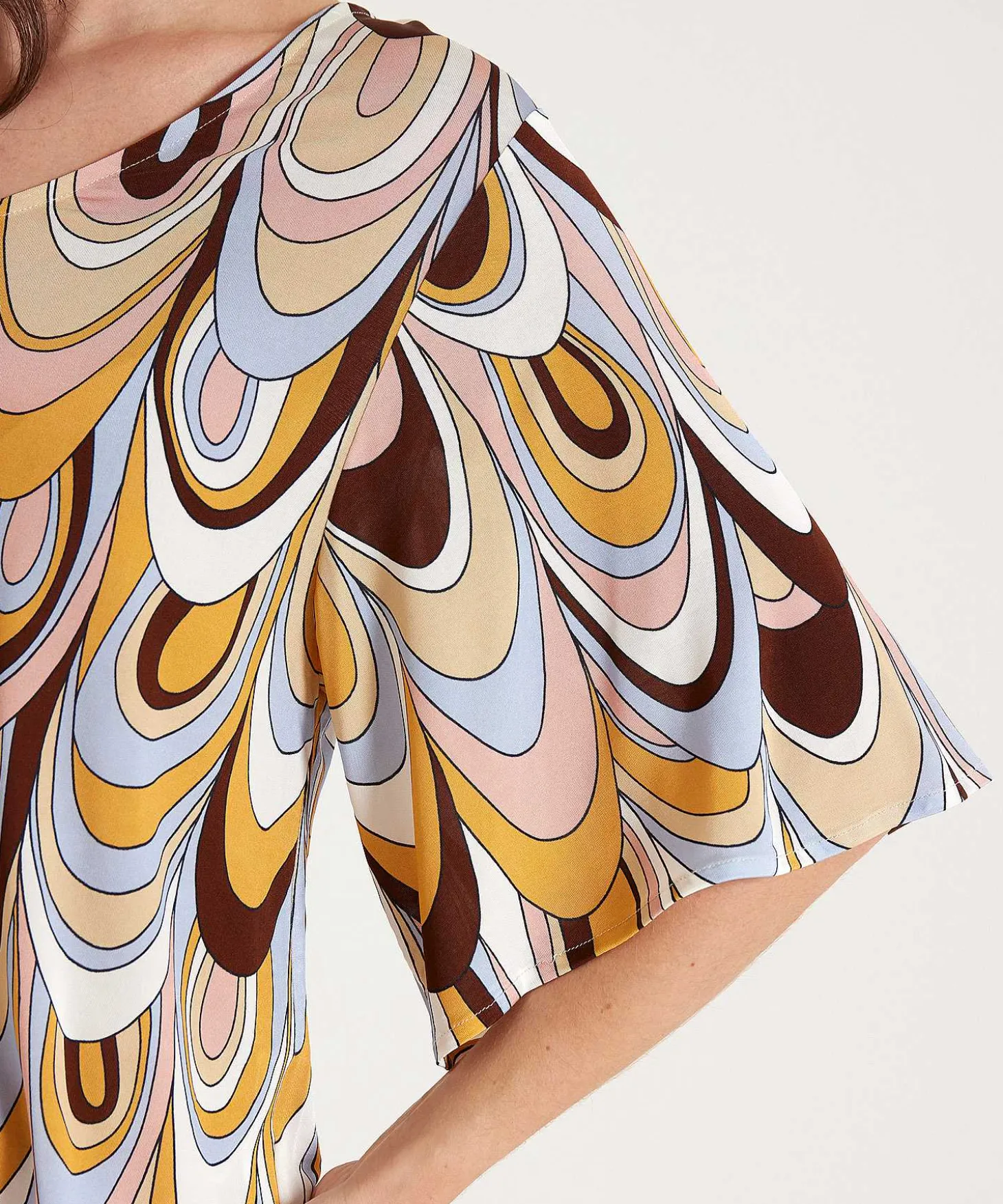 Ana Alcazar Slinky Top Estampado Retro