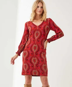 Ana Alcazar Vestido Escote En Pico Slinky Paisley