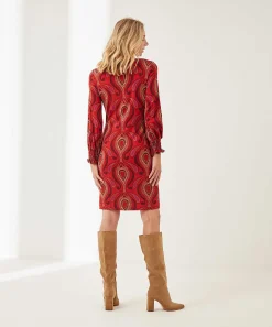 Ana Alcazar Vestido Escote En Pico Slinky Paisley