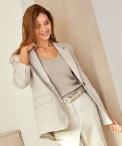 Blazer Extragrande De Lino Emotions