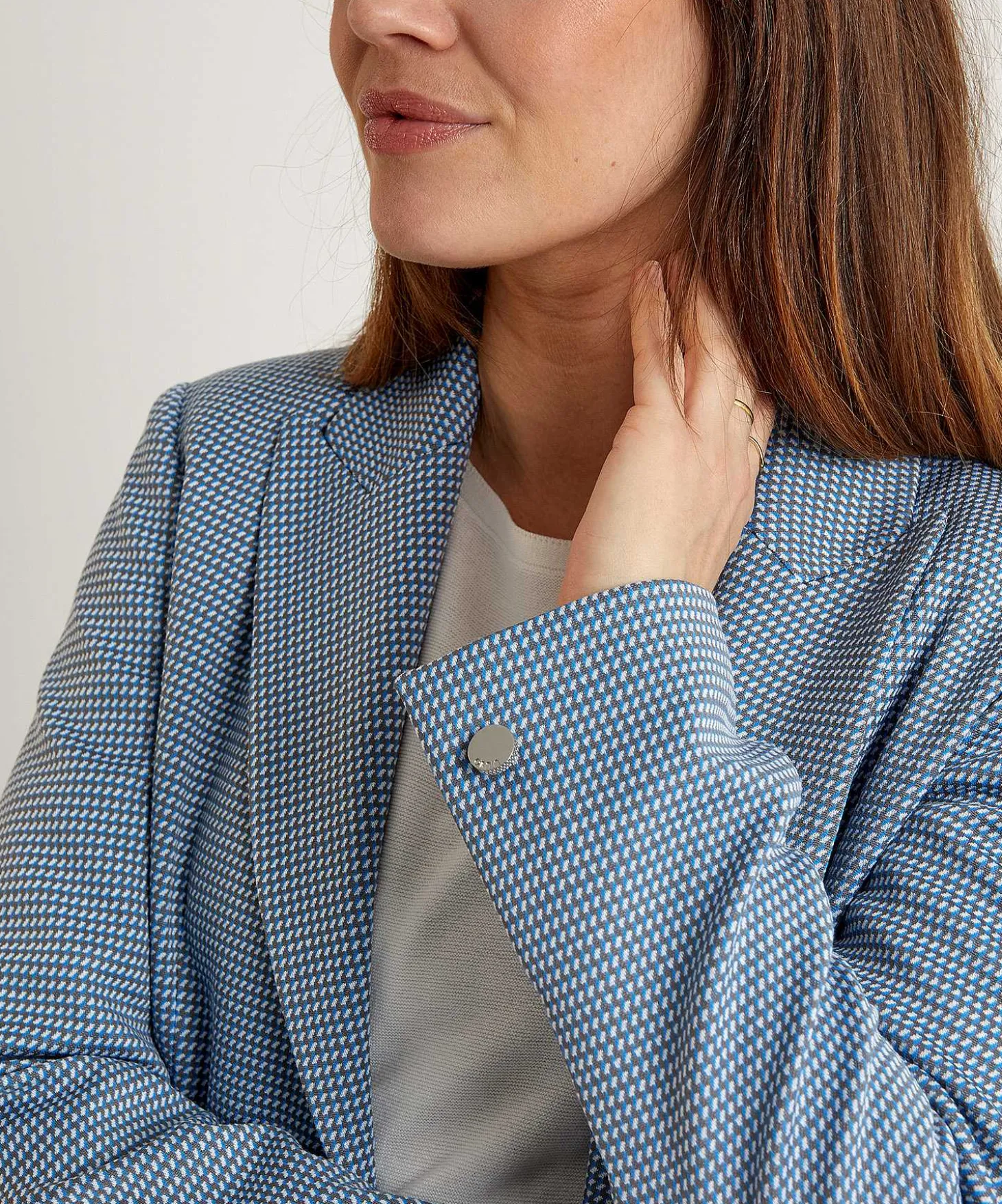 Blazer Minimalista De Jacquard De Liu Jo