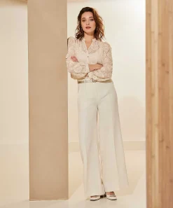 Blusa Caroline Biss De Tela De Encaje