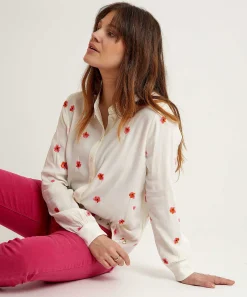 Blusa Fabienne Chapot Flores Lote Embro