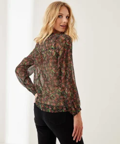 Blusa Giulia E Tu Voile Con Estampado Integral
