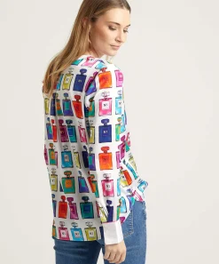 Blusa Herzen'S Angelegenheit Con Estampado De Perfume De Seda