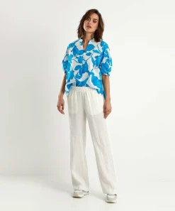 Blusa Kyra De Voile De Algodon Flores Bea
