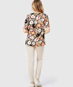 Blusa Kyra Estampado Flores Perlas