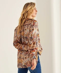 Blusa Lasalle Estampado Paisley Seda Bali