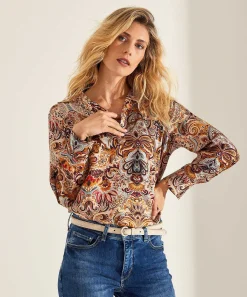 Blusa Lasalle Estampado Paisley Seda Bali
