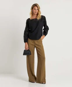 Blusa Marc Cain Popelina Broderie