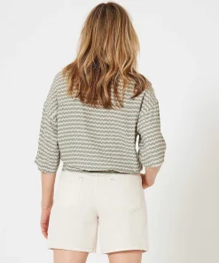 Blusa Moscu Estampado Zigzag Rashida