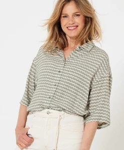 Blusa Moscu Estampado Zigzag Rashida
