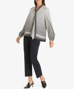 Blusa Sedosa De Marc Cain Con Estampado De Lazo