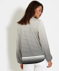 Blusa Sedosa De Marc Cain Con Estampado De Lazo
