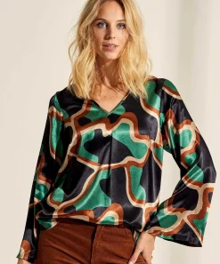 Blusa Sedosa Summum Mangas Trompeta