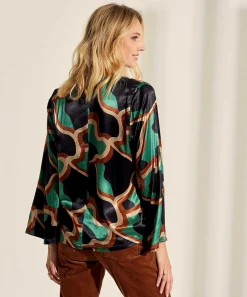 Blusa Sedosa Summum Mangas Trompeta