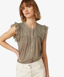 Blusa Sin Mangas Beaumont Con Estampado Grafico