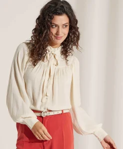 Blusa Summum Drapey Saten Con Lazo