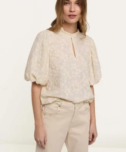 Blusa Summum Manga Corta Globo Bordado