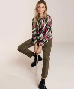 Blusa Summum Manga Globo Rosa Selva