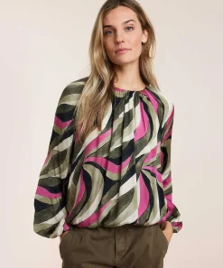 Blusa Summum Manga Globo Rosa Selva