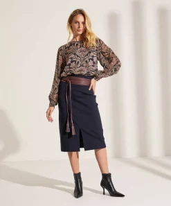 Blusa Summum Manga Transparente