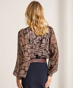 Blusa Summum Manga Transparente