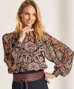 Blusa Summum Manga Transparente