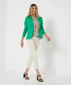 Blusa Summum Sin Mangas Estampado Lunares Verde