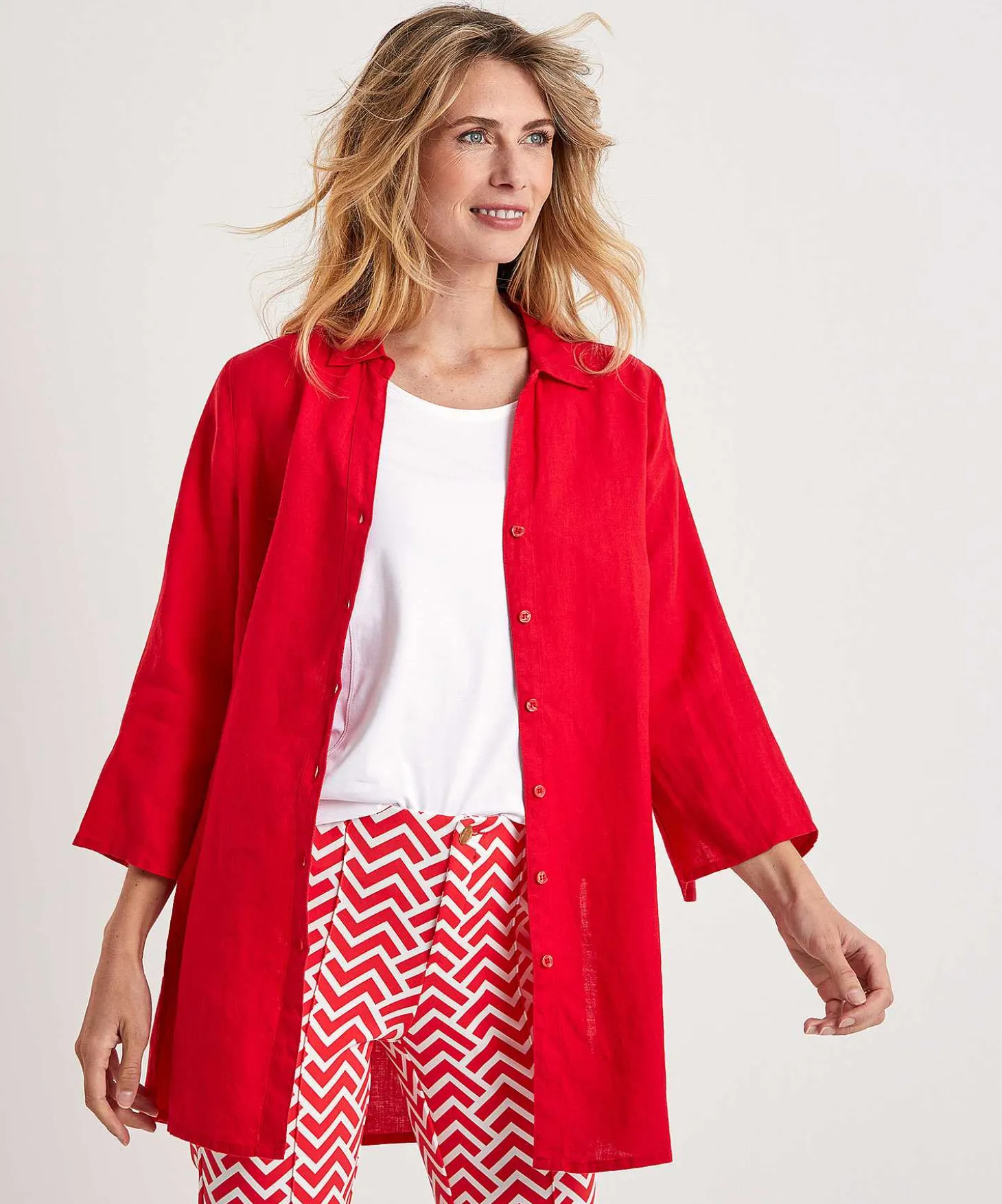 Blusa Tipo Tunica De Lino Kyra Liza