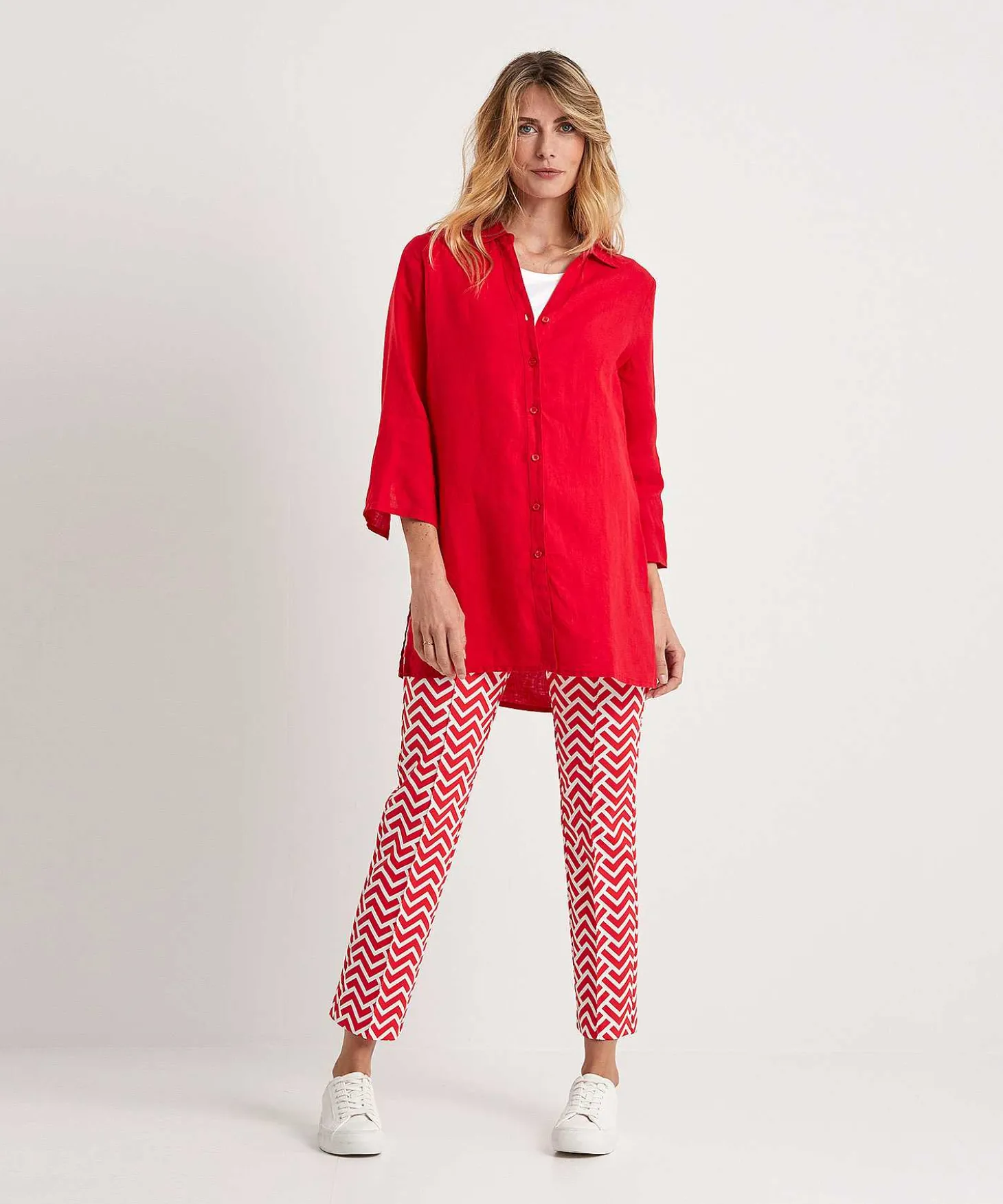 Blusa Tipo Tunica De Lino Kyra Liza
