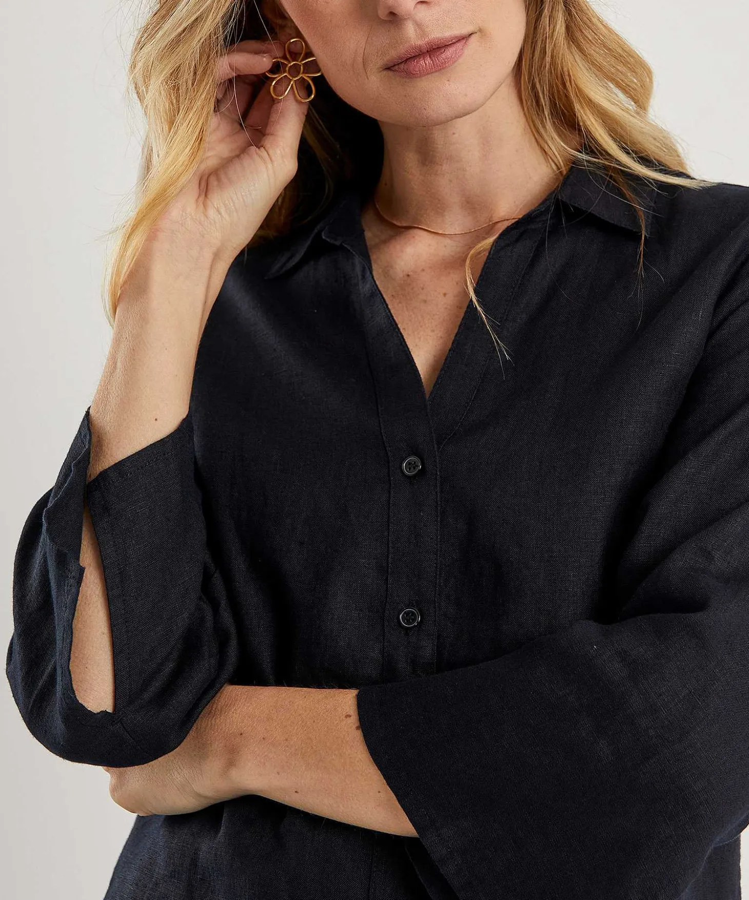 Blusa Tipo Tunica De Lino Kyra Liza