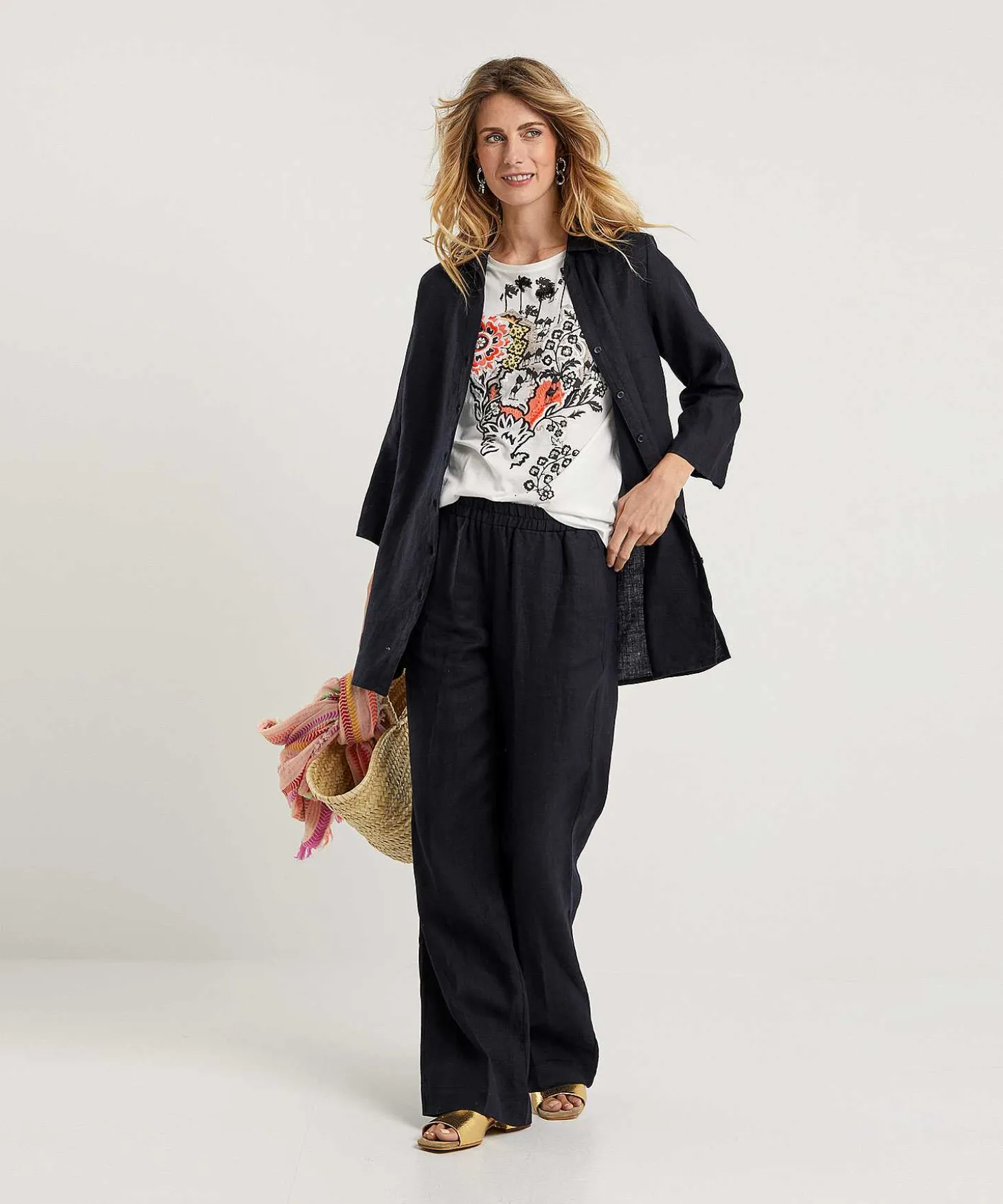 Blusa Tipo Tunica De Lino Kyra Liza