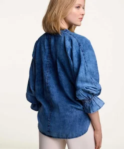 Blusa Vaquera Summum Con Bordado Ingles