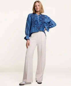 Blusa Vaquera Summum Con Bordado Ingles