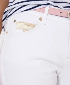 Cambio Jeans Acampanados Bordado Paris