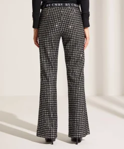 Cambio Pantalon Acampanado Pied-De-Poule Lentejuelas Francis