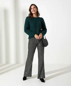 Cambio Pantalon Acampanado Pied-De-Poule Lentejuelas Francis