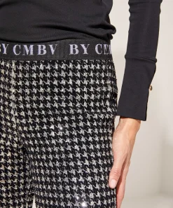 Cambio Pantalon Acampanado Pied-De-Poule Lentejuelas Francis