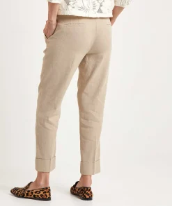 Cambio Pantalon Cropped Mezcla Lino Krystal