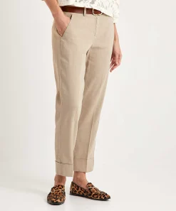 Cambio Pantalon Cropped Mezcla Lino Krystal
