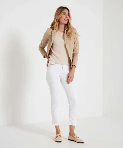 Cambio Pantalones Cropped Detalle De Pedreria Piper
