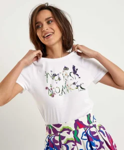 Camisa Con Estampado Floral Y Letras De Marc Cain