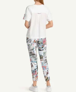 Camisa Deportiva Con Ribete De Rayas De Marc Cain