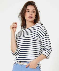 Camisa Giulia E Tu Botones De Rayas Bretonas