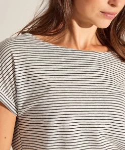 Camisa Giulia E Tu Cuello Barco Rayas Finas